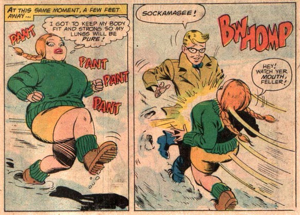 fradon-and-smith_if-i-kill-me-will-i-die_p9of18-panels5-6_plastic-man-v4n13_june-july1976